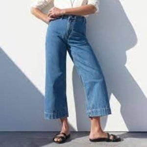 VEUC Everlane Edition 02 Wide Leg Crop Jeans, sz 32 Ankle***